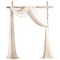 Wedding Arch Draping Fabric 3 Panels 20Ft Chiffon Fabric Drapes Arbor Drapery Wedding Ceremony Reception Swag Decorations (Nude +Cream +White)